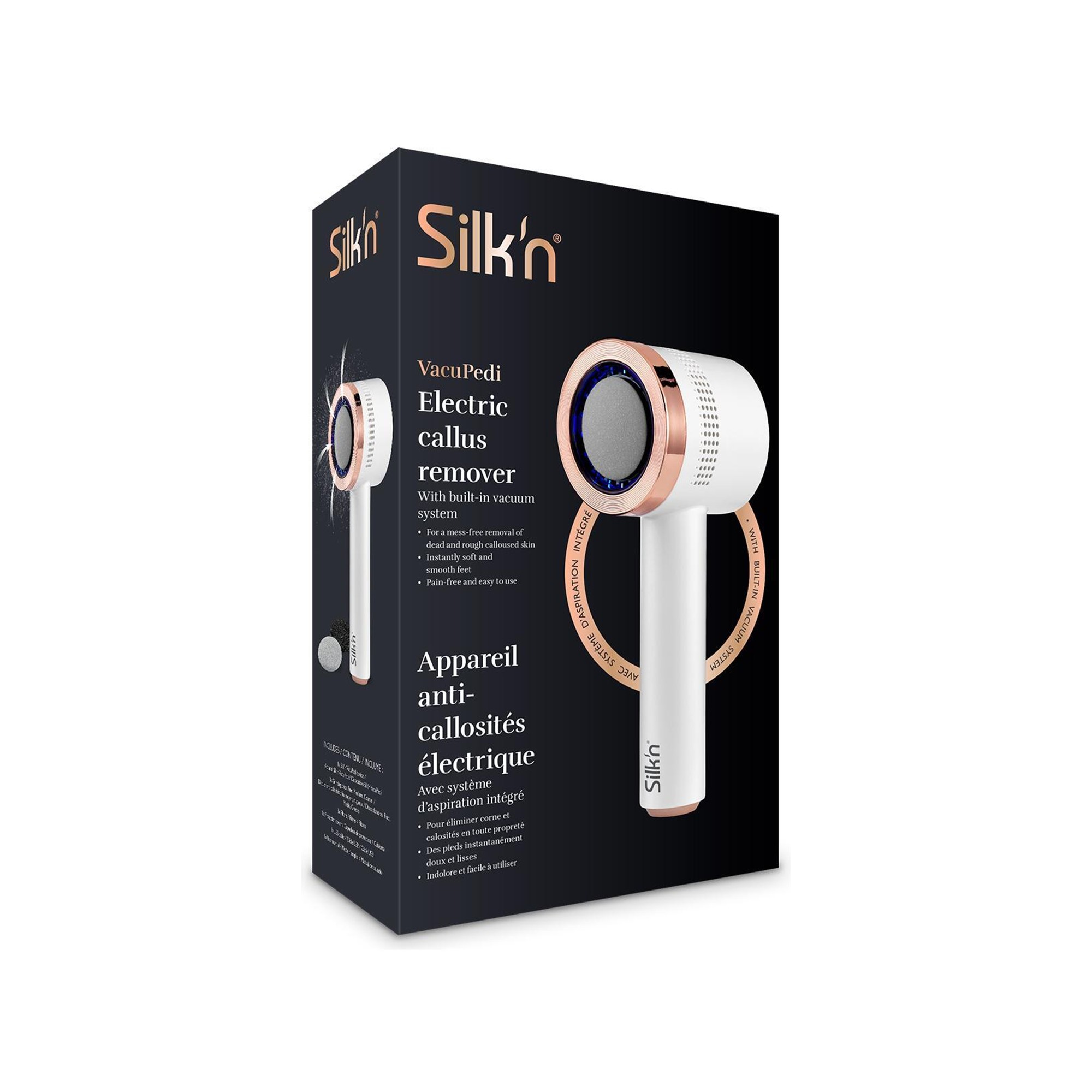 Електричний засіб для видалення мозолів silkn VacuPedi Rose Gold